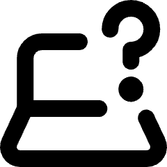 Laptop Help Icon from Micro Line Set