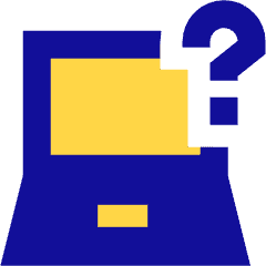 Laptop Help Icon from Sharp Pop Set