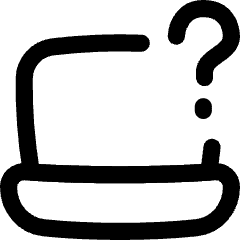 Laptop Help Icon from Flex Line Set