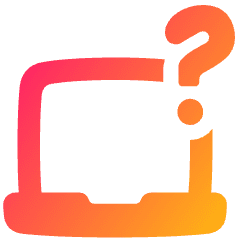 Laptop Help Icon from Plump Gradient Set