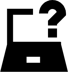 Laptop Help Icon from Sharp Solid Set