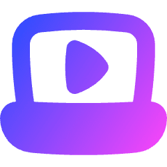 Laptop Live Tv Icon from Flex Gradient Set