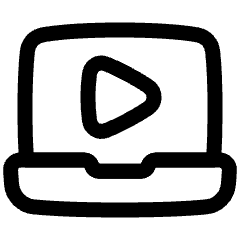 Laptop Live Tv Icon from Plump Line Set