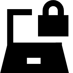 Laptop Lock Icon from Sharp Solid Set