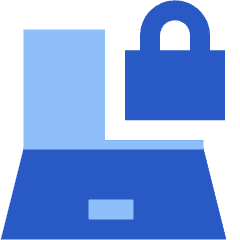 Laptop Lock Icon from Sharp Flat Set