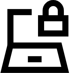 Laptop Lock Icon from Sharp Line Set