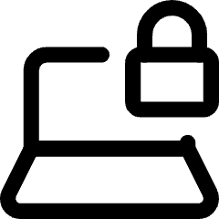 Laptop Lock Icon from Core Line Set