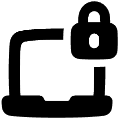 Laptop Lock Icon from Plump Solid Set