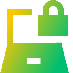 Laptop Lock Icon from Sharp Gradient Set