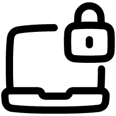 Laptop Lock Icon from Plump Line Set