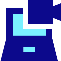 Laptop Meeting Icon from Sharp Pop Set