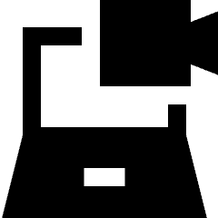 Laptop Meeting Icon from Sharp Solid Set