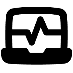 Laptop Monitor Browse Activity Performance Icon from Plump Solid Set