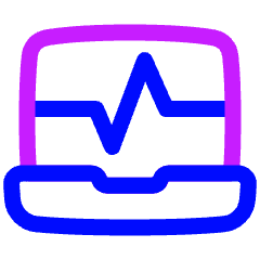 Laptop Monitor Browse Activity Performance Icon from Plump Neon Set