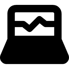 Laptop Monitor Browse Activity Performance Icon from Core Solid Set