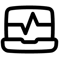 Laptop Monitor Browse Activity Performance Icon from Plump Line Set