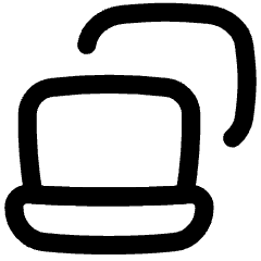 Laptop Project Screen Icon from Flex Line Set