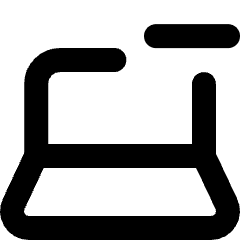 Laptop Remove Subtract Icon from Micro Line Set