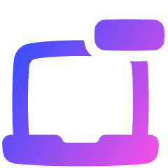 Laptop Remove Subtract Icon from Plump Gradient Set