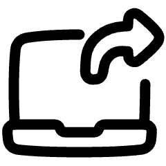 Laptop Screen Share Icon from Plump Line Set