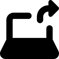 Laptop Screen Share Icon from Core Solid Set