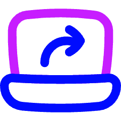 Laptop Screen Share Icon from Flex Neon Set