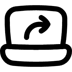 Laptop Screen Share Icon from Flex Line Set