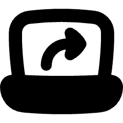 Laptop Screen Share Icon from Flex Solid Set