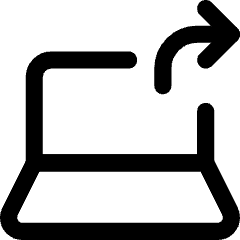 Laptop Screen Share Icon from Core Line Set