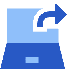 Laptop Screen Share Icon from Sharp Flat Set