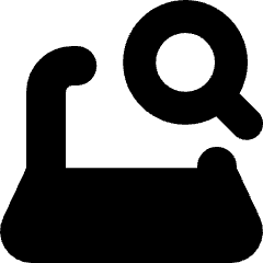 Laptop Search Icon from Micro Solid Set