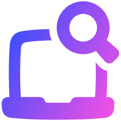 Laptop Search Icon from Plump Gradient Set