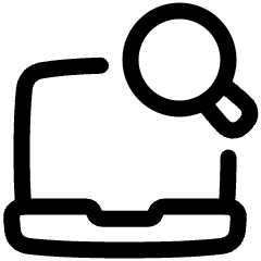 Laptop Search Icon from Plump Line Set