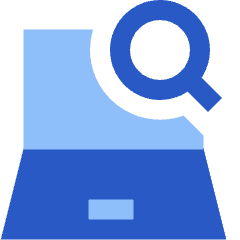Laptop Search Icon from Sharp Flat Set