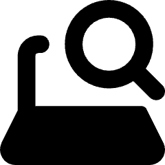 Laptop Search Icon from Core Solid Set