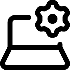 Laptop Setting 2 Icon from Core Line Set