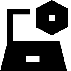 Laptop Setting 2 Icon from Sharp Solid Set