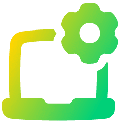 Laptop Setting 2 Icon from Plump Gradient Set