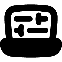 Laptop Settings Icon from Flex Solid Set