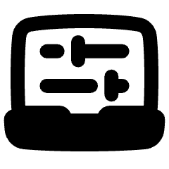 Laptop Settings Icon from Plump Remix Set