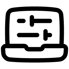 Laptop Settings Icon from Plump Line Set