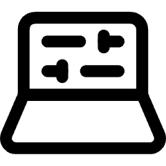 Laptop Settings Icon from Core Line Set