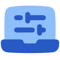 Laptop Settings Icon from Plump Flat Set