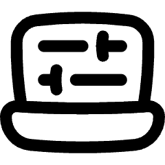 Laptop Settings Icon from Flex Line Set