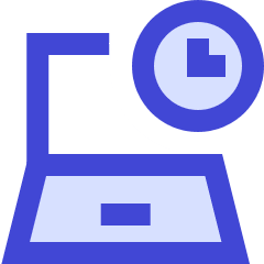 Laptop Time Icon from Sharp Duo Set