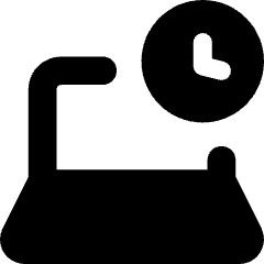 Laptop Time Icon from Core Solid Set