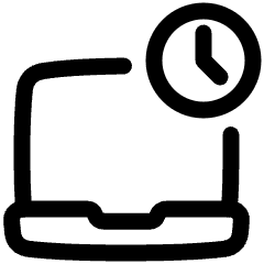 Laptop Time Icon from Plump Line Set