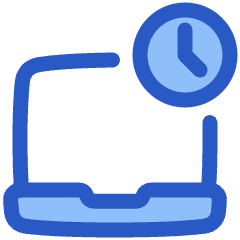 Laptop Time Icon from Plump Duo Set