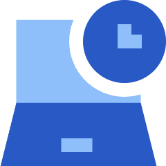 Laptop Time Icon from Sharp Flat Set