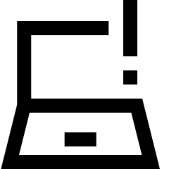 Laptop Warning 1 Icon from Sharp Line Set